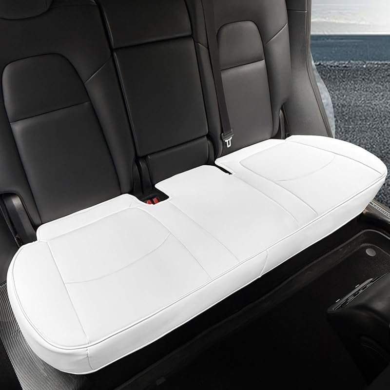 Car Seat Cover Luxury Nappa Leather Rear Seat Cover for Tesla Model Y