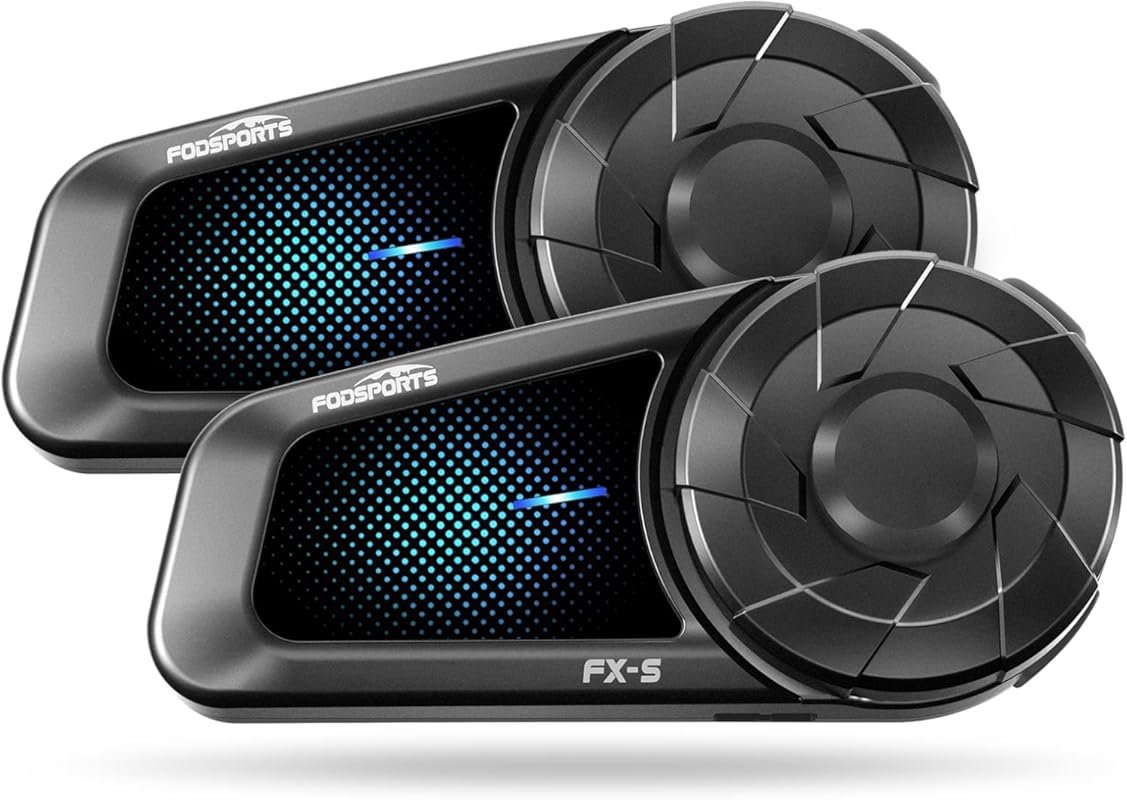 Fodsports FX-S Motorcycle Bluetooth Headset V5.4 with 2-Way Intercom,
