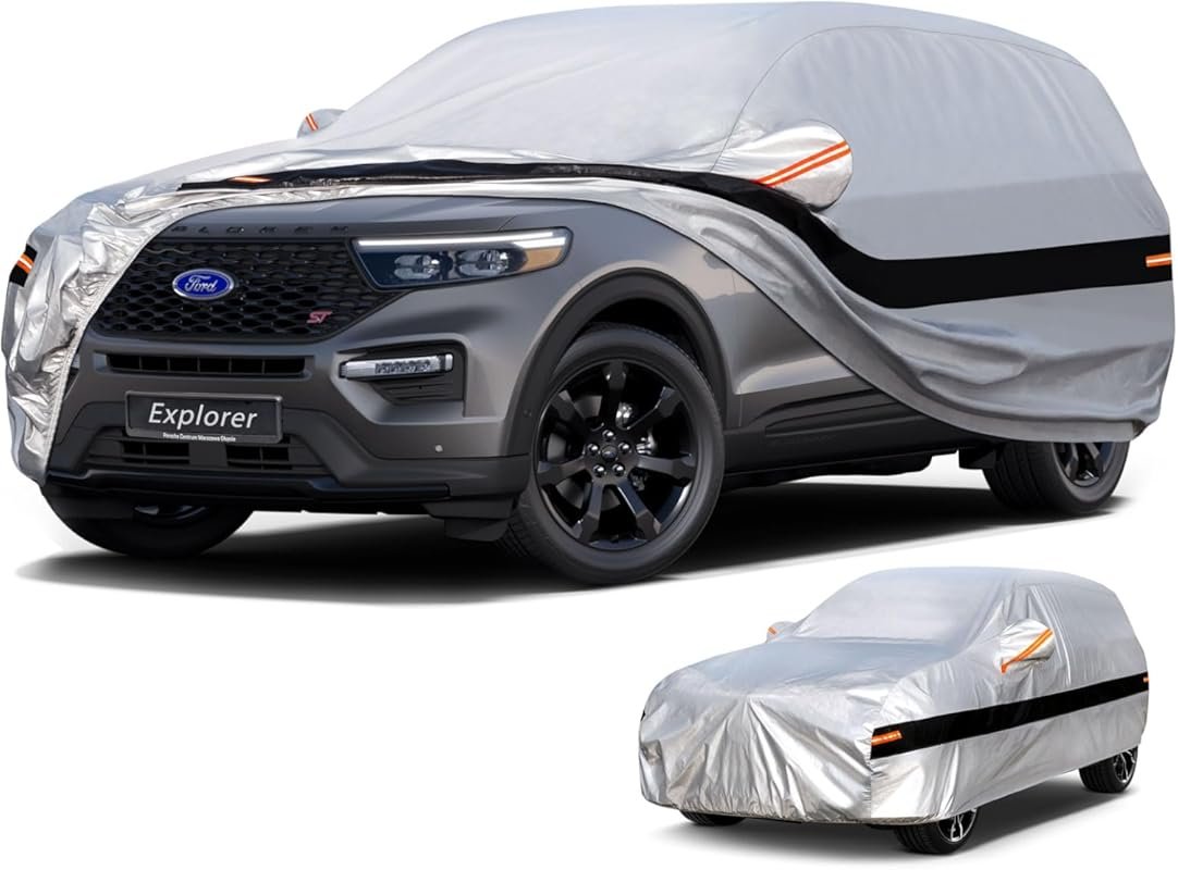 10 Layers SUV Car Cover Custom Fit for Ford Explorer , Waterproof All 