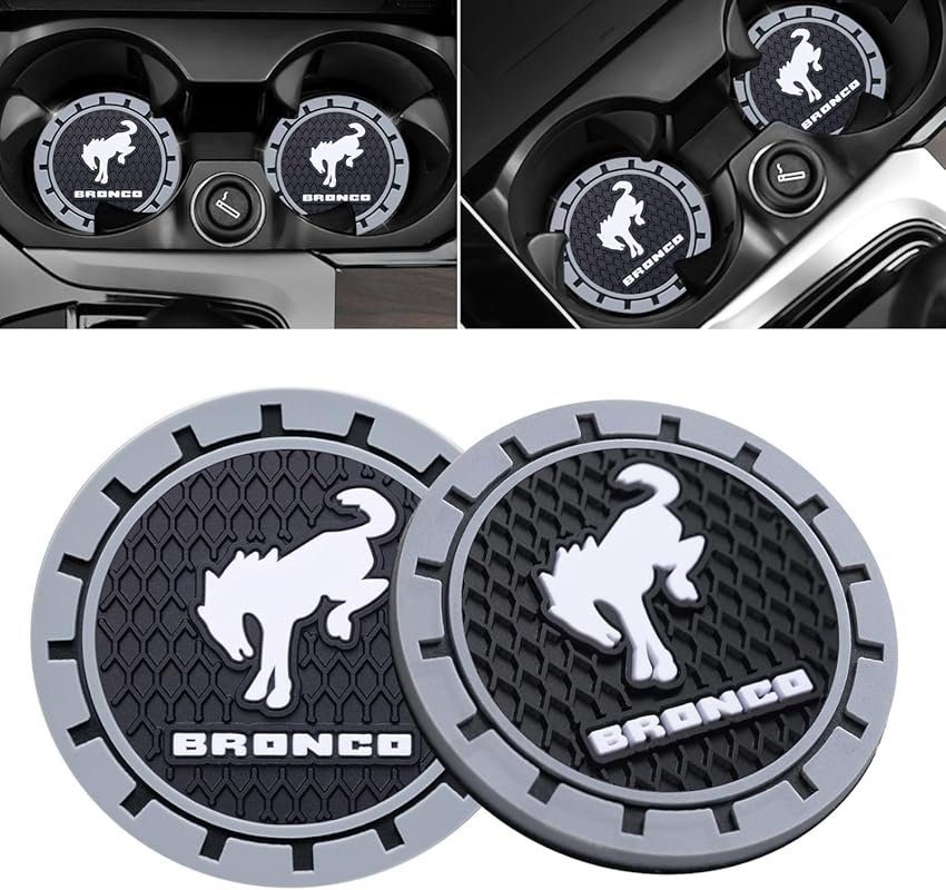 Car Cup Holder Coaster for Ford Bronco Sport 2023 2024 Recessed Silico