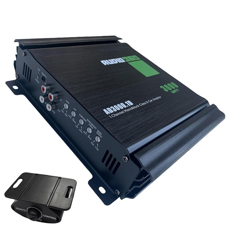Audio360 AD3000.1 Compact Class D Monoblock Subwoofer Amplifier with 3