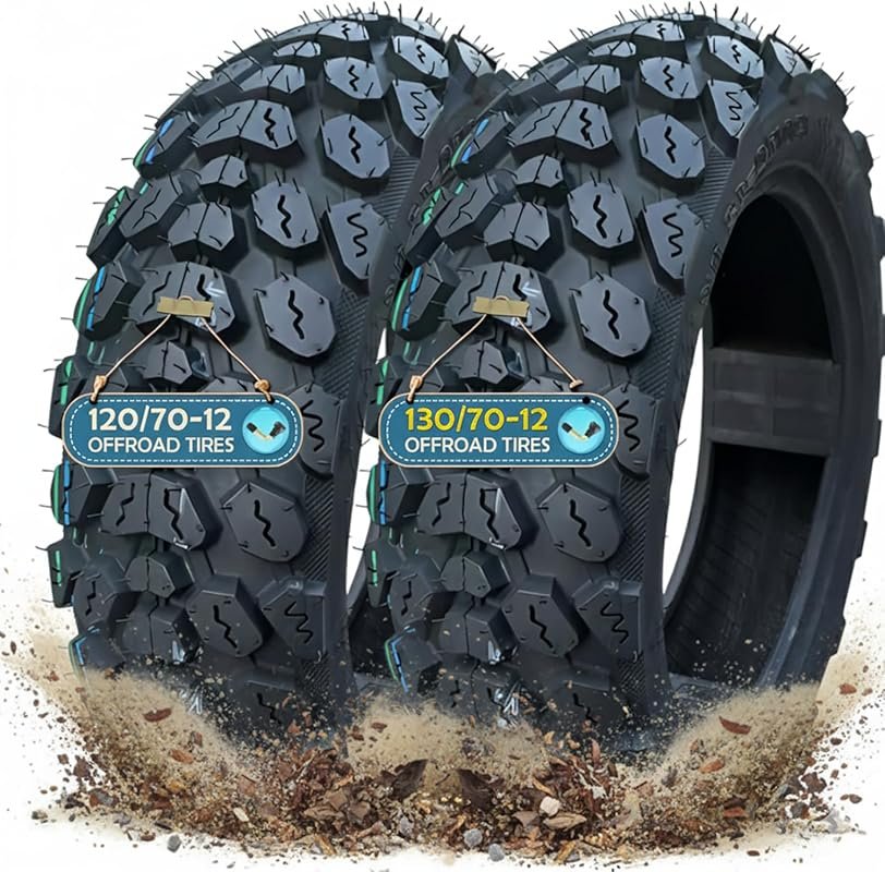 120/70-12 130/70-12 Knobby Off-Road Dirt Bike Tubeless Tires: Valve St