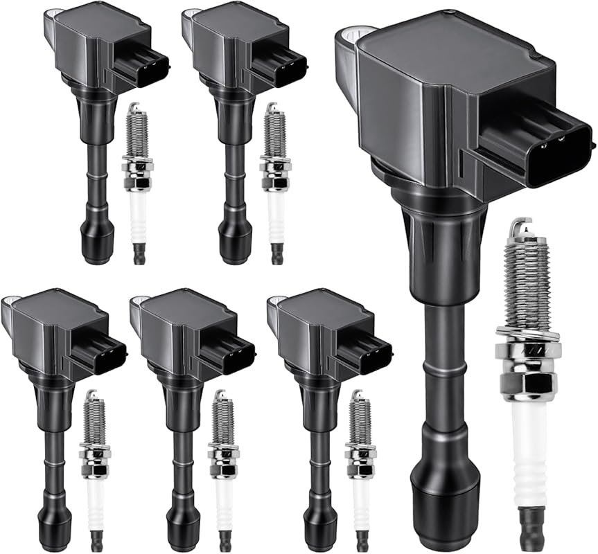 UF550 Ignition Coil & Iridium Spark Plugs for Nissan Quest, Altima, Ma