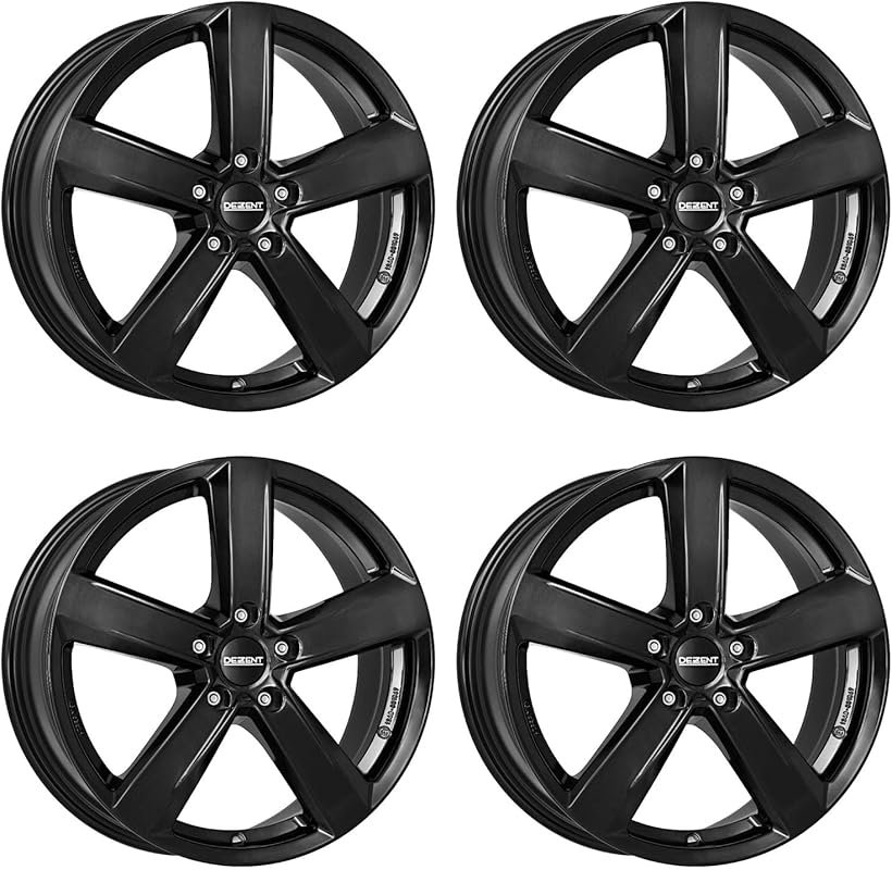 4x Dezent alloy rims TU black 7.5Jx17 ET35 5x112 compatible with Merce