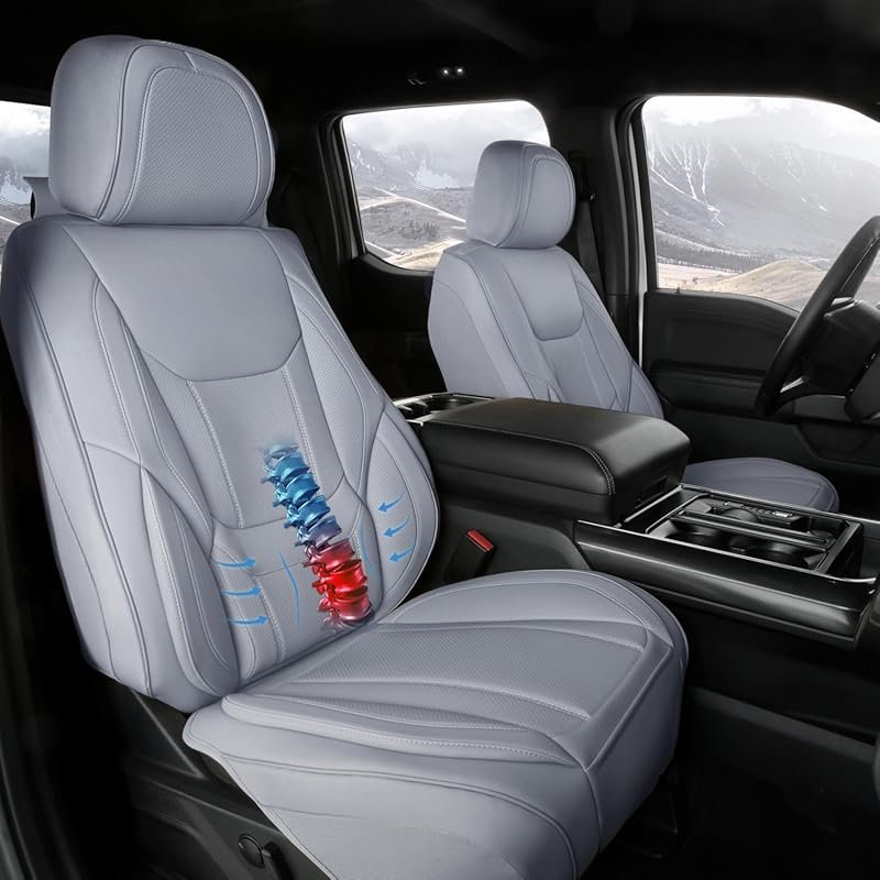 Coverland Premium Leather Seat Covers for Ford Ranger Super Cab 2019-2