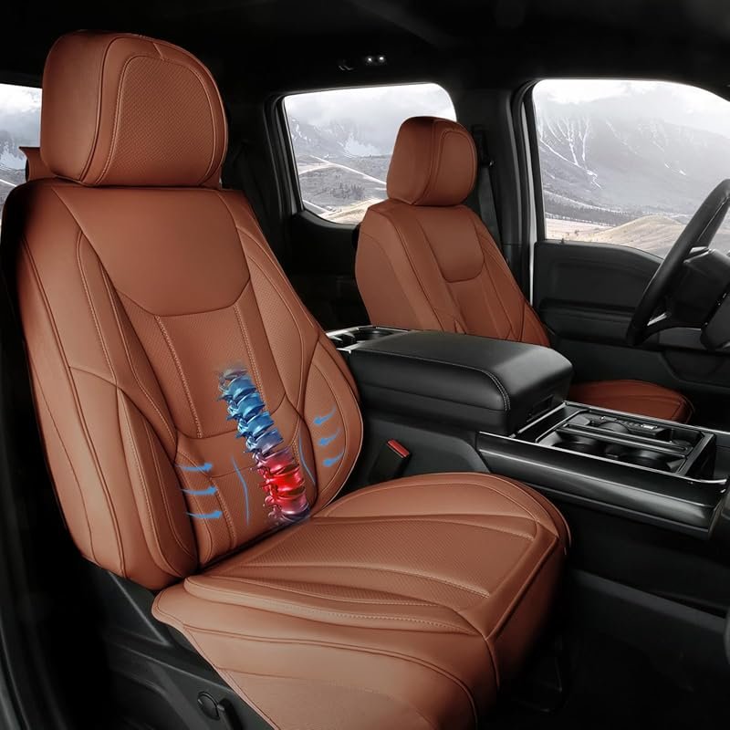 Coverland Premium Leather Seat Covers for Ford Ranger Super Cab 2019-2