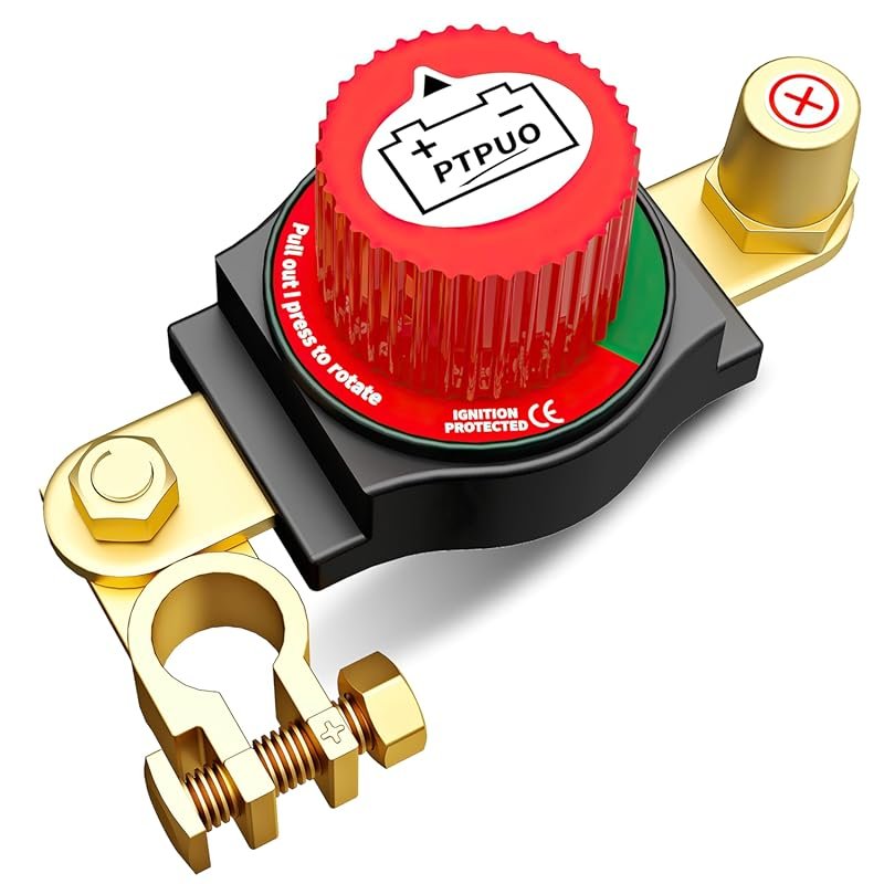 Top Post Battery Disconnect Switch for 12V-48V Positive Terminal Insta