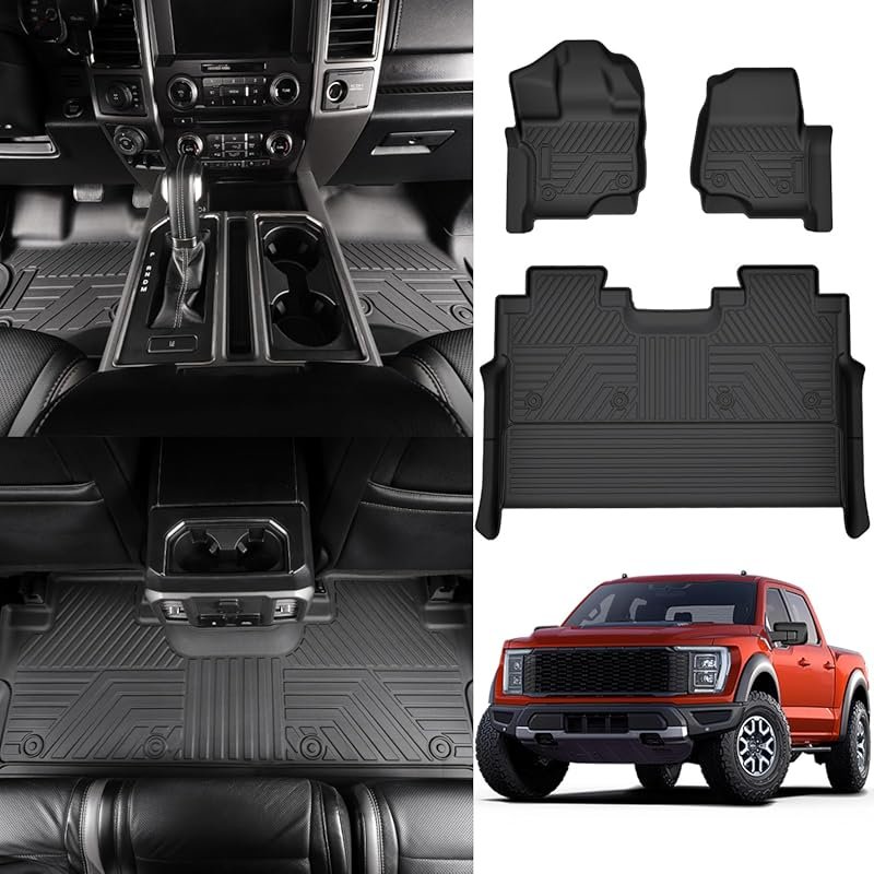 Heavy-Duty TPE Floor Mats for 2015–2025 Ford F-150 & F-150 Lightning S