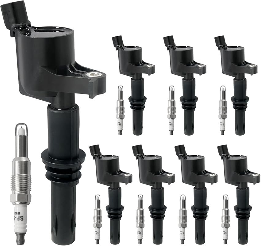 8-Piece Ignition Coil and Spark Plug Set for 2004-2008 Ford F-150 5.4L