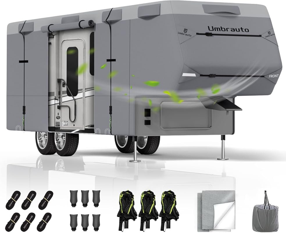 Umbrauto 5th Wheel RV Cover for 40-44 Feet with 7-Layer Sun Protection