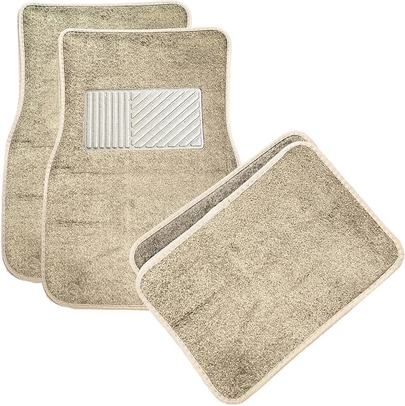 Anti-slip waterproof car floor mats with heel pads for all-weather use