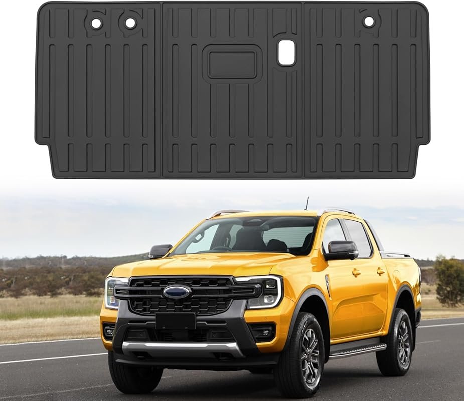 Custom All-Weather TPE Rear Seat Backrest Mats for 2019-2025 Ford Rang