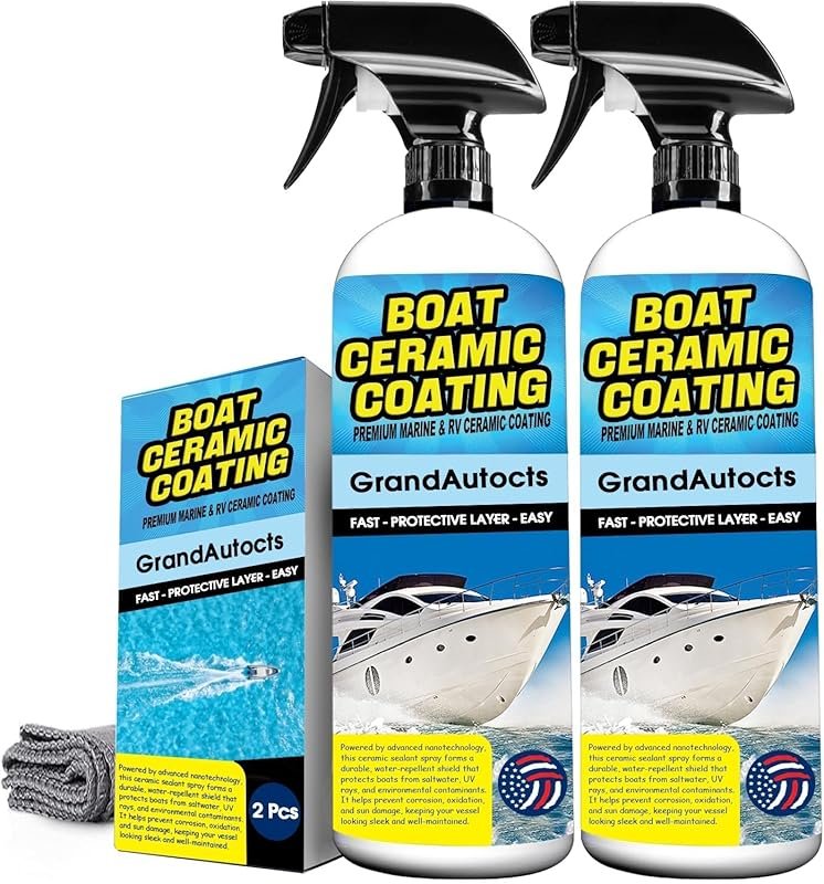 Marine Ceramic Coating and UV Protection Wax for Boat and RV Fiberglas