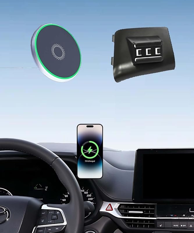 Air Vent Phone Mount for Toyota Sienna with 15W Fast Wireless Charger