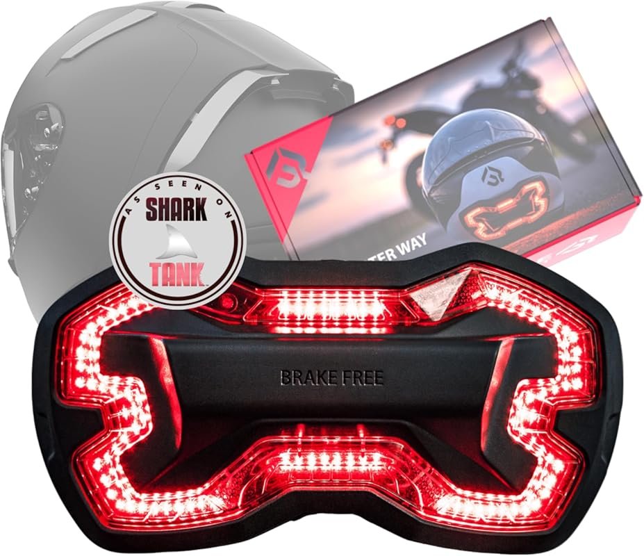 Brake Free Smart Wireless Helmet Light with Weatherproof LED, Brake De