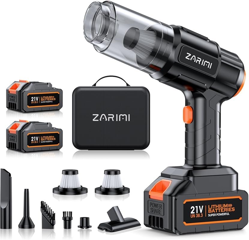 50000Pa Cordless Handheld Vacuum with 2 Batteries and Charger for Car,