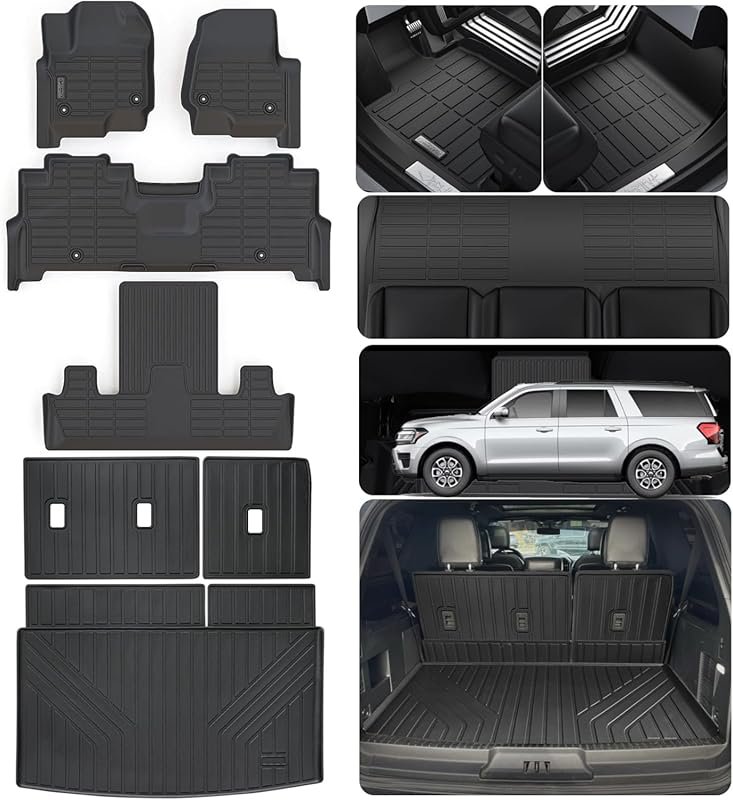 TPE All-Weather Floor Mats, Cargo Liner & Backrest Mat for 2018-2024 F