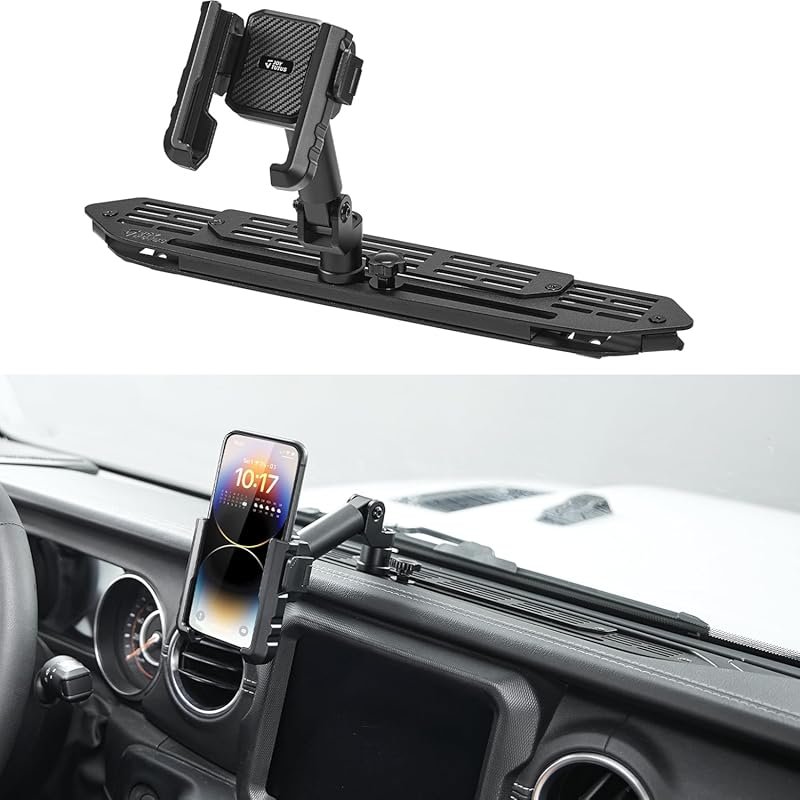 JOYTUTUS Metal Dash Platform Phone Holder for Jeep Wrangler JL & Gladiator JT