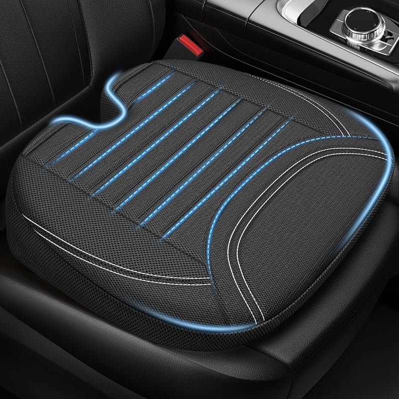 ZIKEE All-Season Breathable Car Seat Cushion with Ventilated Mesh & Me