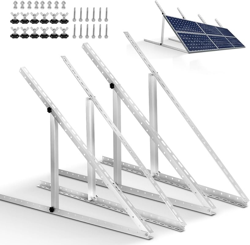 Adjustable 45-inch solar panel tilt mounts with foldable legs, windpro