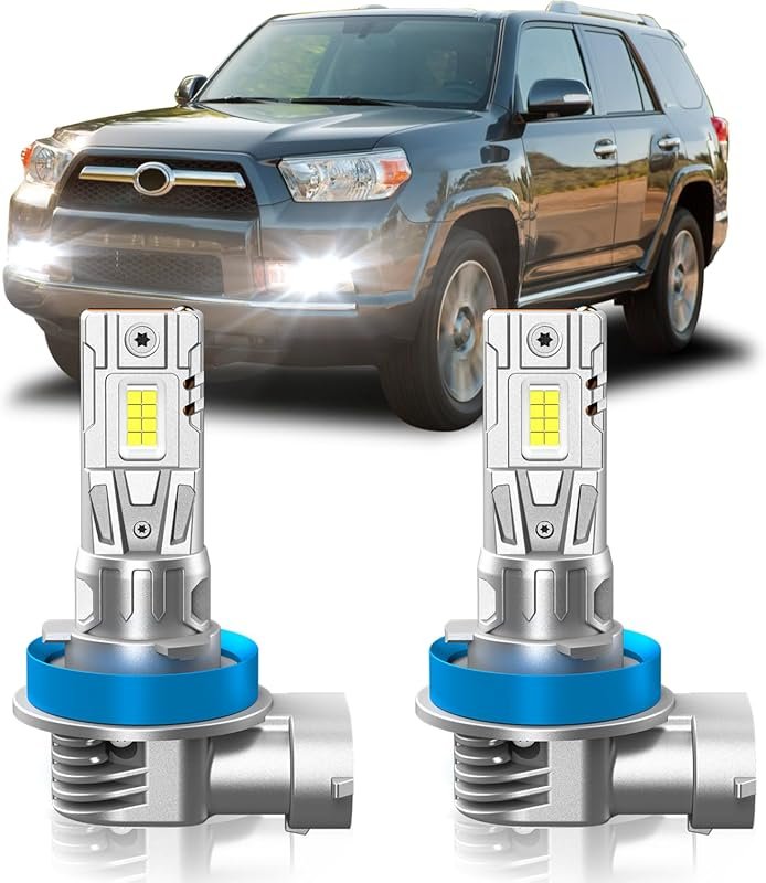 Bright 6000K Fog Light Bulbs for Toyota 4Runner 2010-2022 – Plug and P