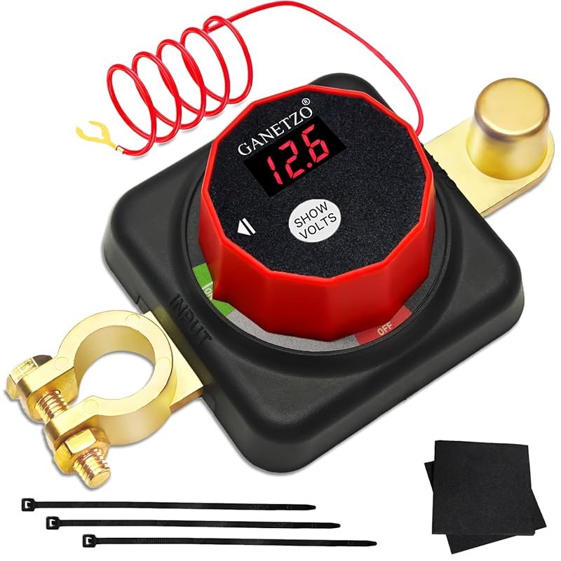 Smart 500A Battery Disconnect Switch with Voltmeter for Anti-Theft in 