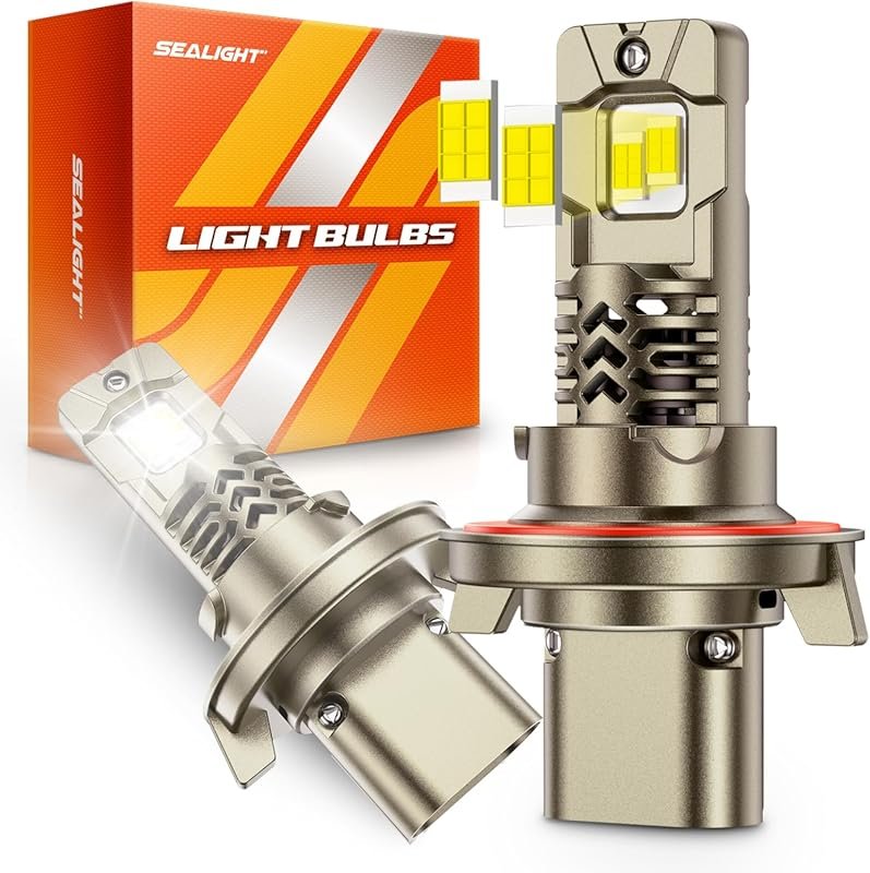 SEALIGHT H13 LED Bulbs for High and Low Beams with 50,000LM Brightness