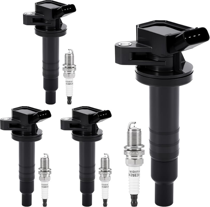 PZ Ignition Coil Pack and Iridium Spark Plugs Compatible with Toyota C