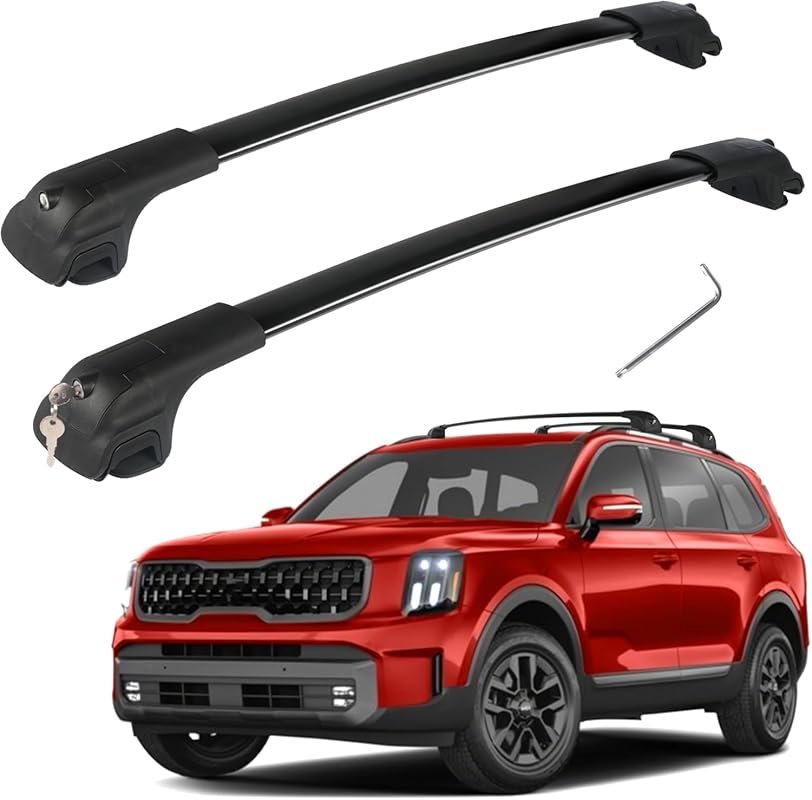 Lockable Aluminum Roof Rack Cross Bars for Kia Telluride 2023-2025 X-P