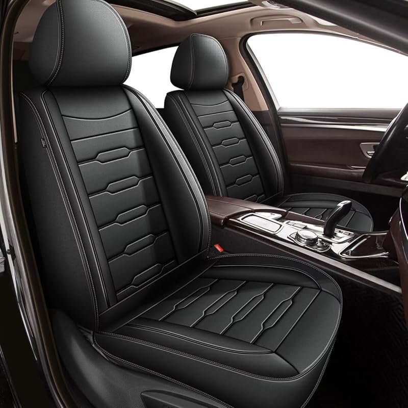AOMSAZTO Prius c Seat Covers: Full Set Faux Leather, Waterproof, Airba