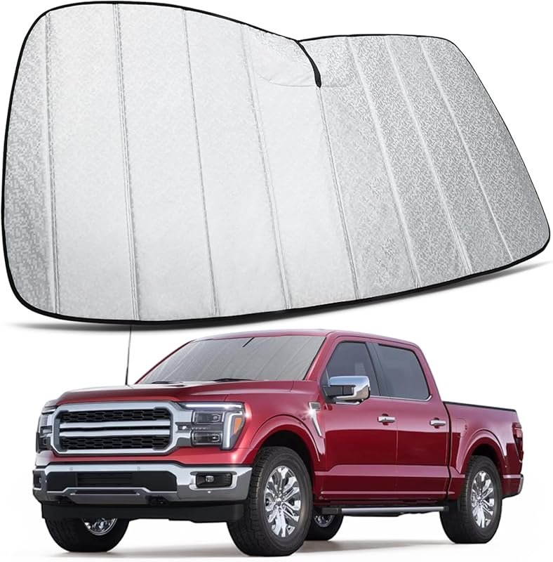 Windshield Sun Shade for Ford F-150 2021 to 2026: Complete UV Blocking