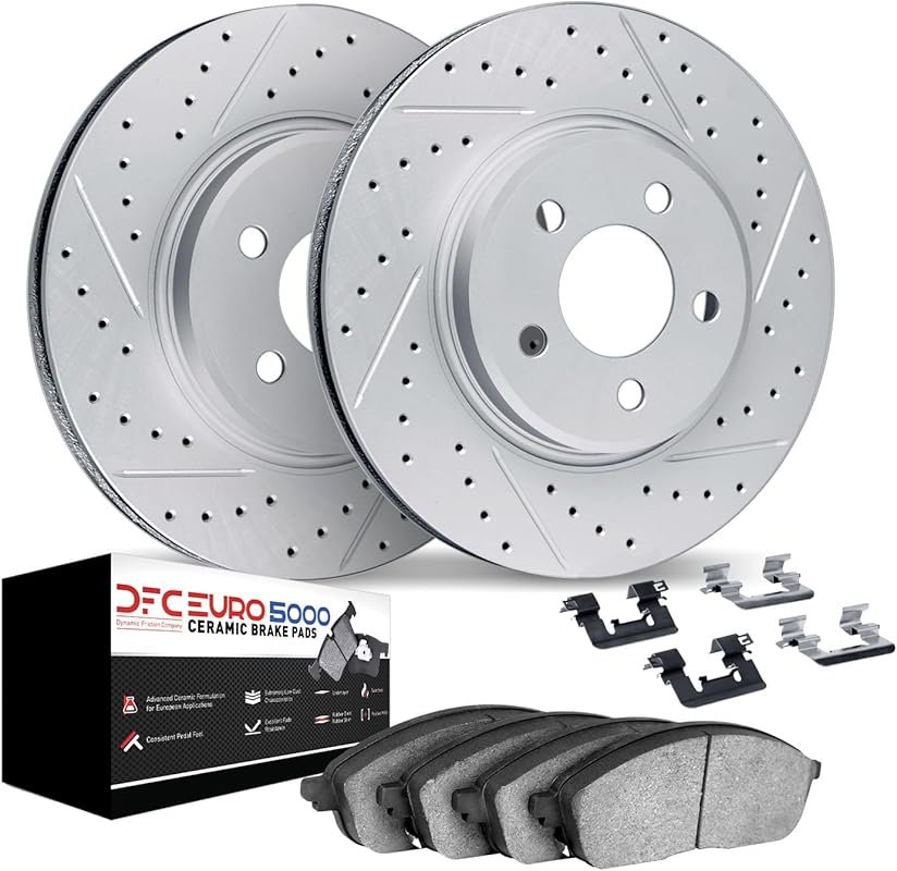 Dynamic Friction Company EURO 5000 Ceramic Rear Brake Kit for 2017-202