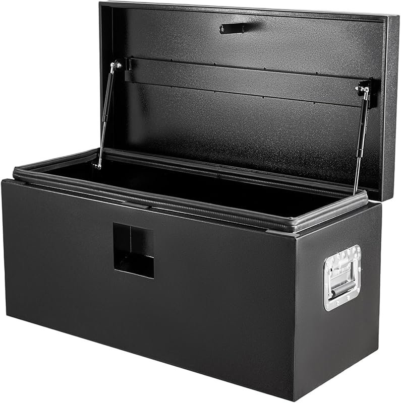 Garvee 30-Inch Black Steel Truck Bed Tool Box for Trucks, RVs, and Tra