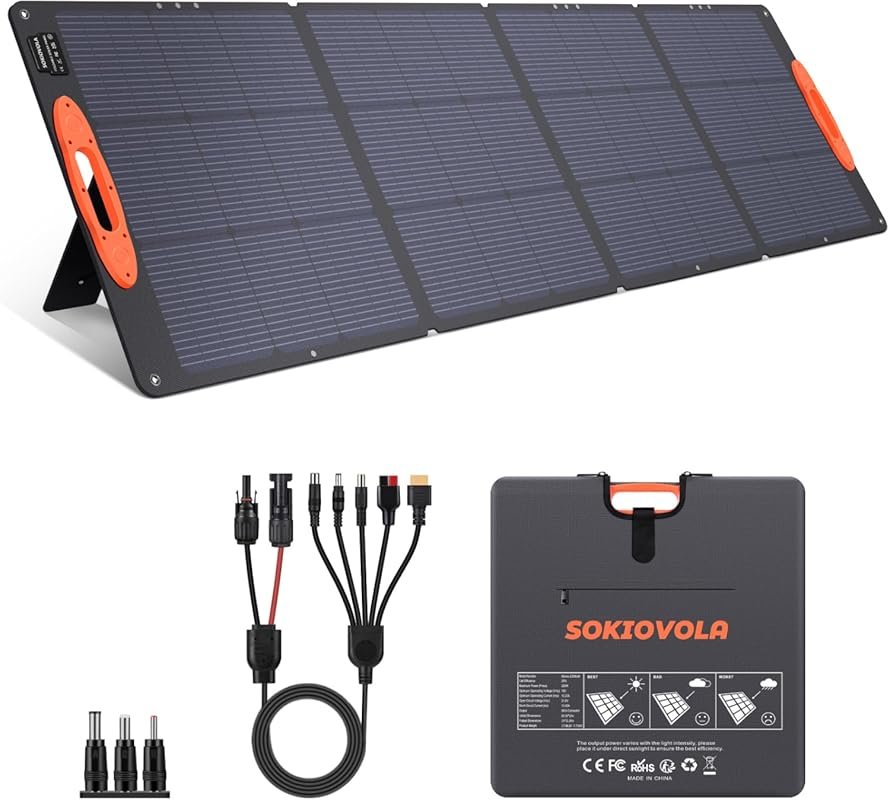 220W Portable Solar Panel with N-Type 16BB Cells, IP68 Waterproof and 