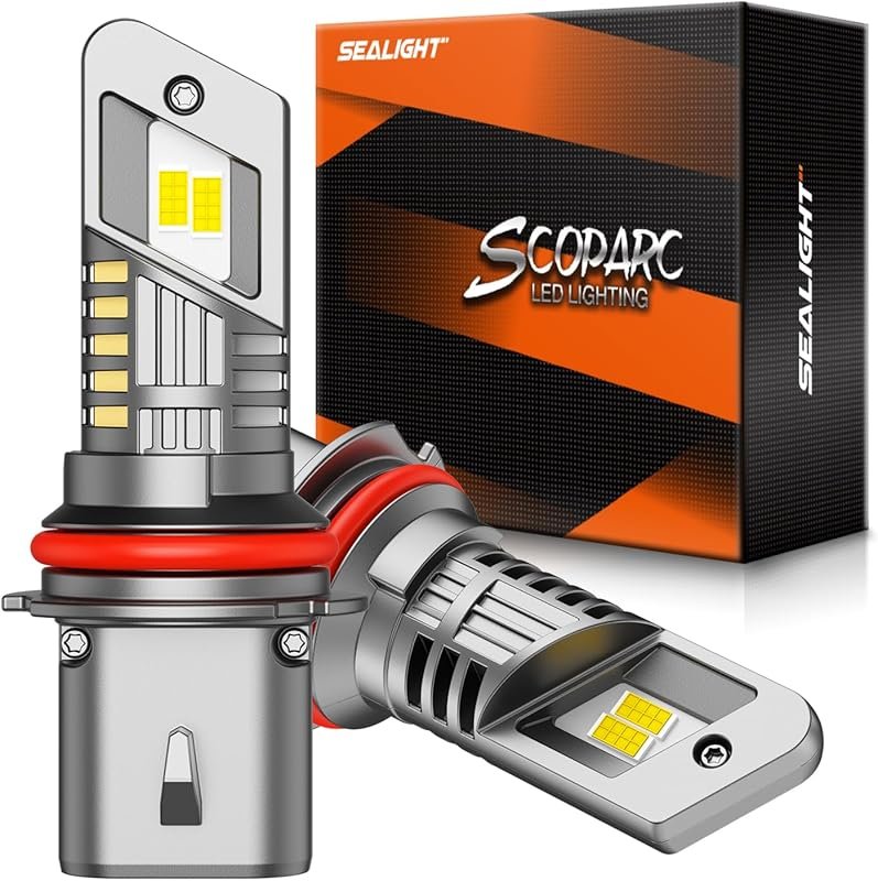 SEALIGHT 9004 LED Bulbs: 900% Brighter, 1:1 Size, 6500K Cool White, 60