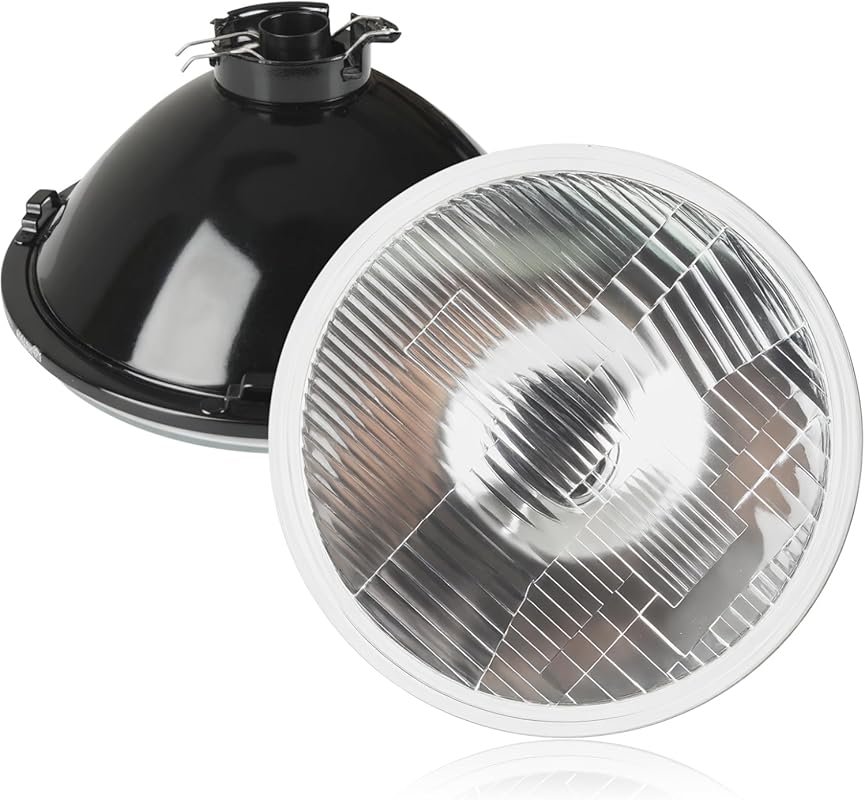 7 Inch Round Led Glass Headlight Lens Housing, Housing LED Halogen Chr