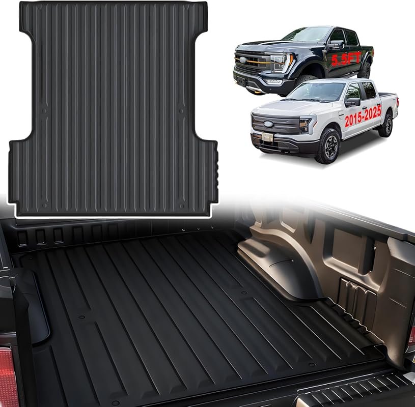 Truck Bed Mat for 2015-2026 Ford F150 & Lightning, 5.5FT TPE Heavy Dut