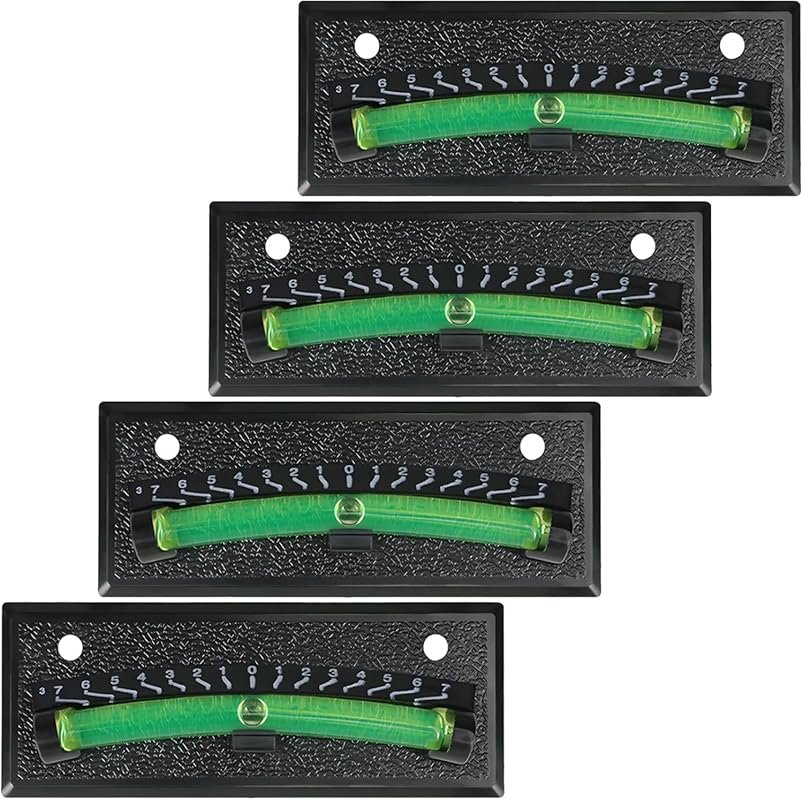 4-Pack RV Level Bubble with Graduated Scale: High-Visibility Green Liq