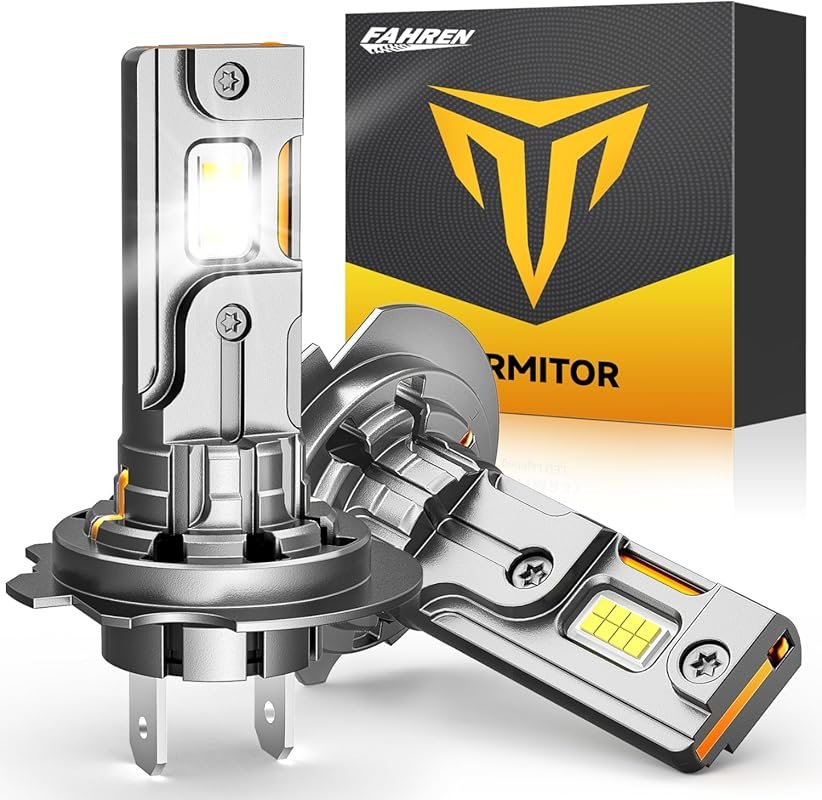 H7 LED Fog Light Bulbs, 40,000 Lumens and 6500K Cool White in 1:1 Halo