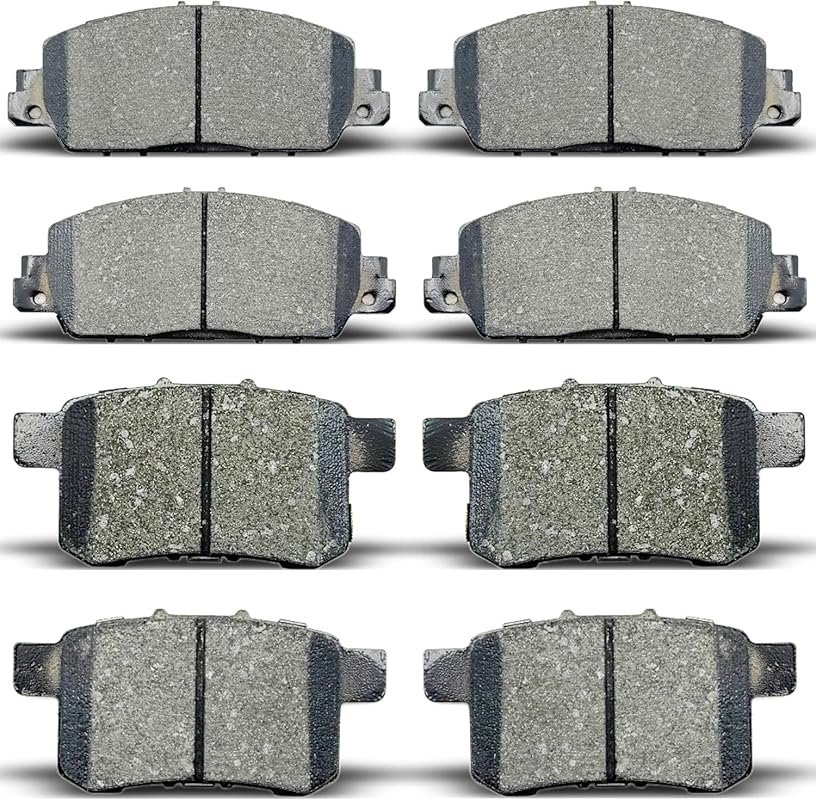 8Pcs Front and Rear Ceramic Brake Pads For Honda Accord 2013 2014 2015
