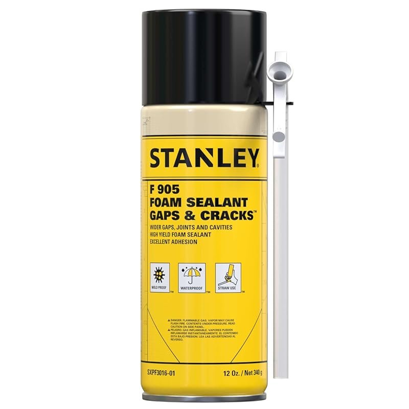Stanley F905 Low Expansion Spray Foam for Leaking Pipes, 12 oz Waterpr