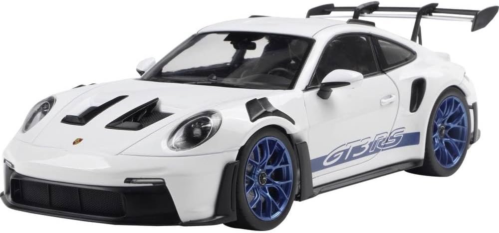 Solido 1:18 Scale Porsche 911 GT3 RS 2024 White and Blue Diecast Model