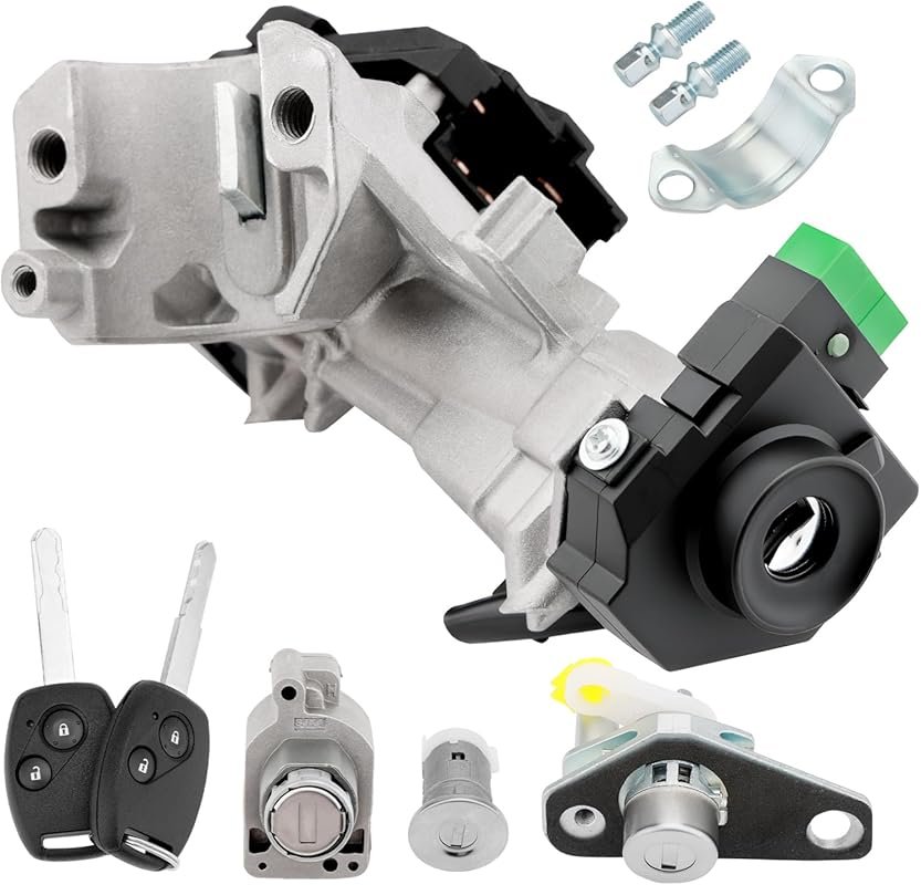 Ignition switch lock cylinder compatible with Honda Civic, CR-V, Accor