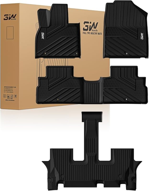 3W Floor Mats Fit Kia Telluride 2020