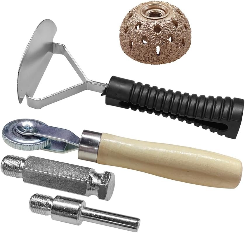 Car Tire Repair Patch Tool Kit, 42 mm Tungsten Steel Buffing Wheel wit