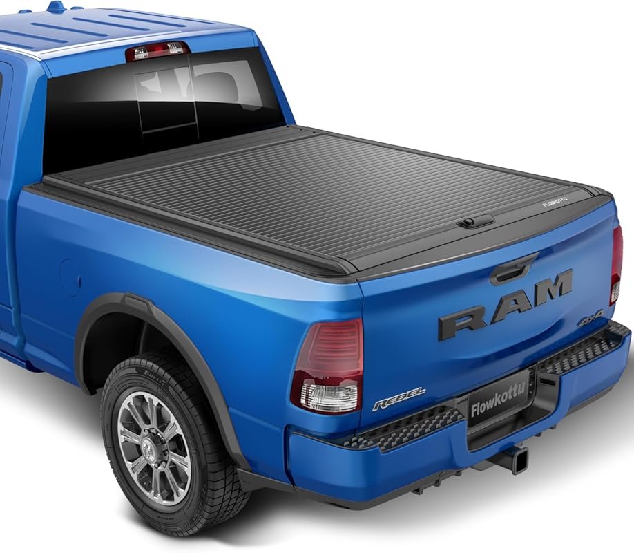 Retractable Hard Tonneau Cover for 2010-2026 Dodge Ram 2500 3500, 6.4f