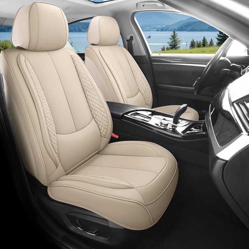 Luxury Faux Leather Car Seat Covers Full Set with Waterproof and Non-S