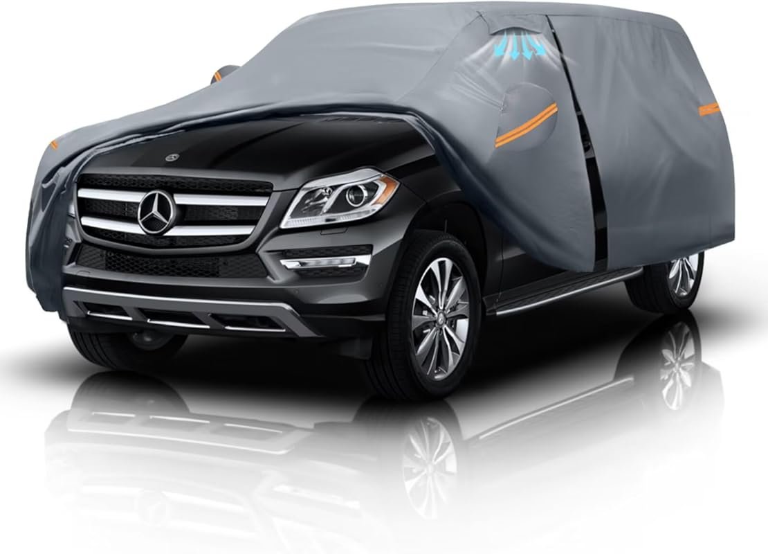 Large SUV Car Cover: 100% Waterproof, All-Weather Protection for Merce