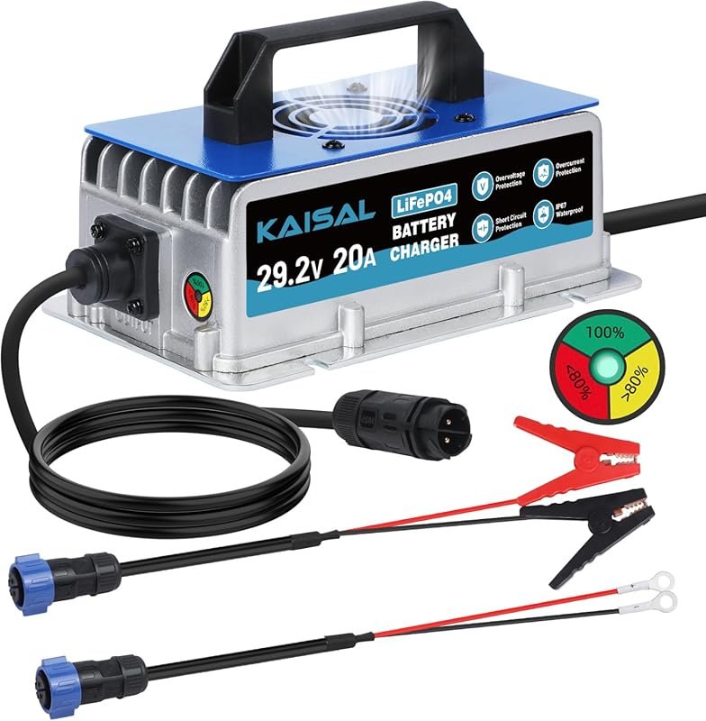 24V 20A Lithium Battery Charger 29.2V LiFePO4 Battery Charger IP67 Wat