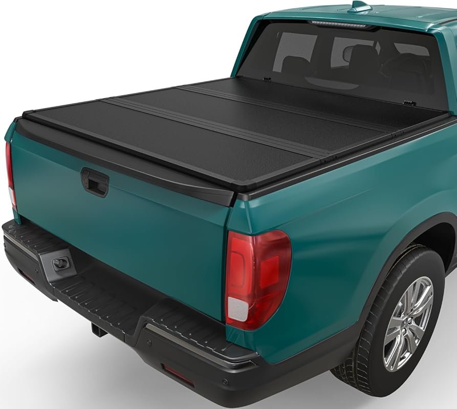 FRP Hard Tri-Fold Tonneau Cover for Honda Ridgeline (2017-2026) with 5